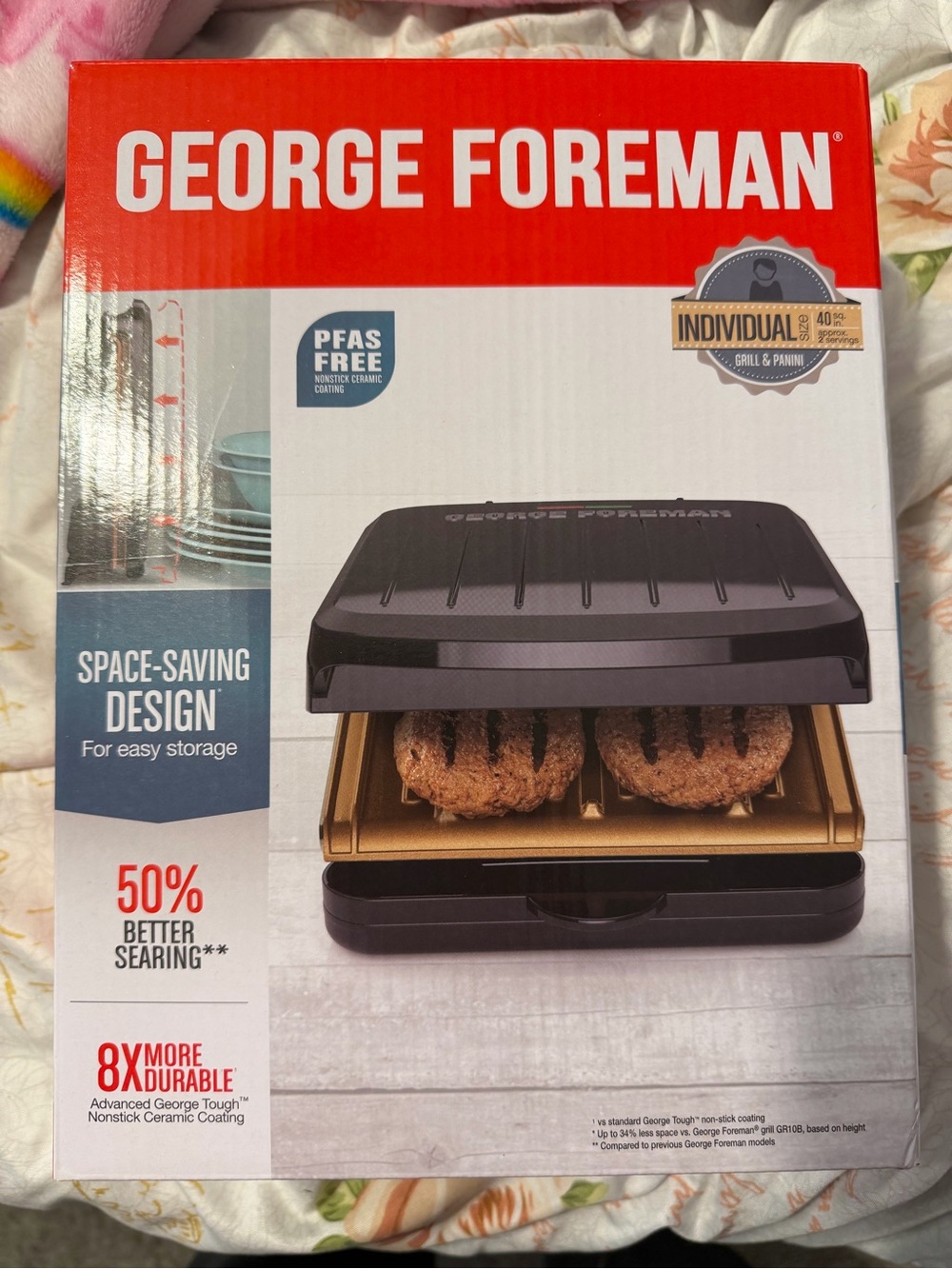 George Foreman Individual Grill - Black & Gold